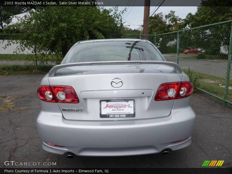 Satin Silver Metallic / Black 2003 Mazda MAZDA6 s Sedan