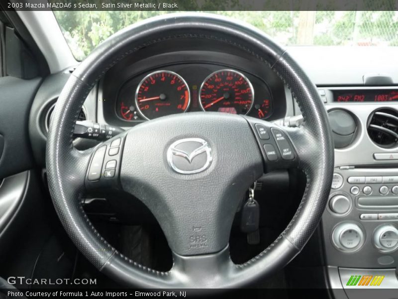 Satin Silver Metallic / Black 2003 Mazda MAZDA6 s Sedan