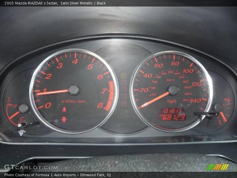 Satin Silver Metallic / Black 2003 Mazda MAZDA6 s Sedan