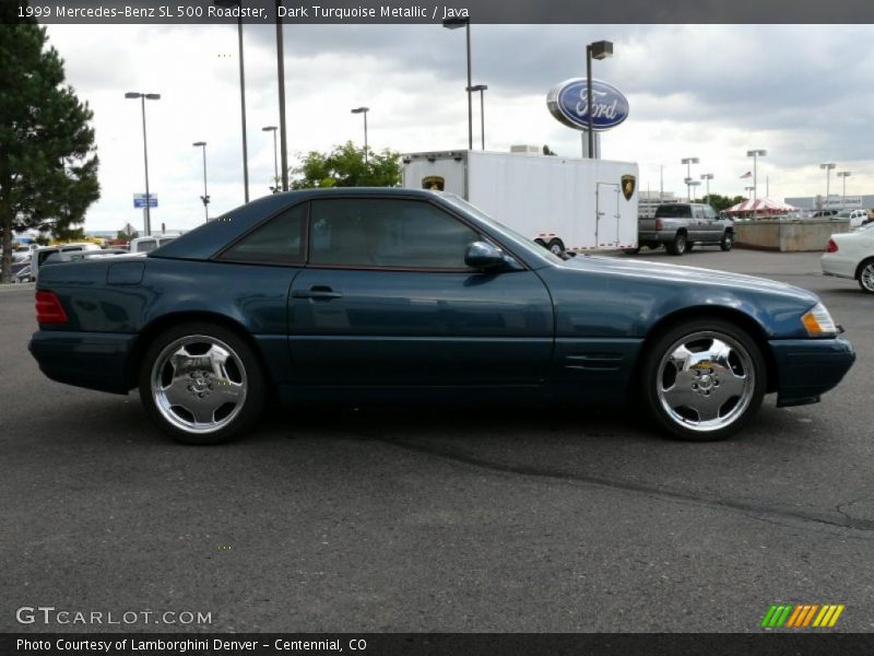 Dark Turquoise Metallic / Java 1999 Mercedes-Benz SL 500 Roadster
