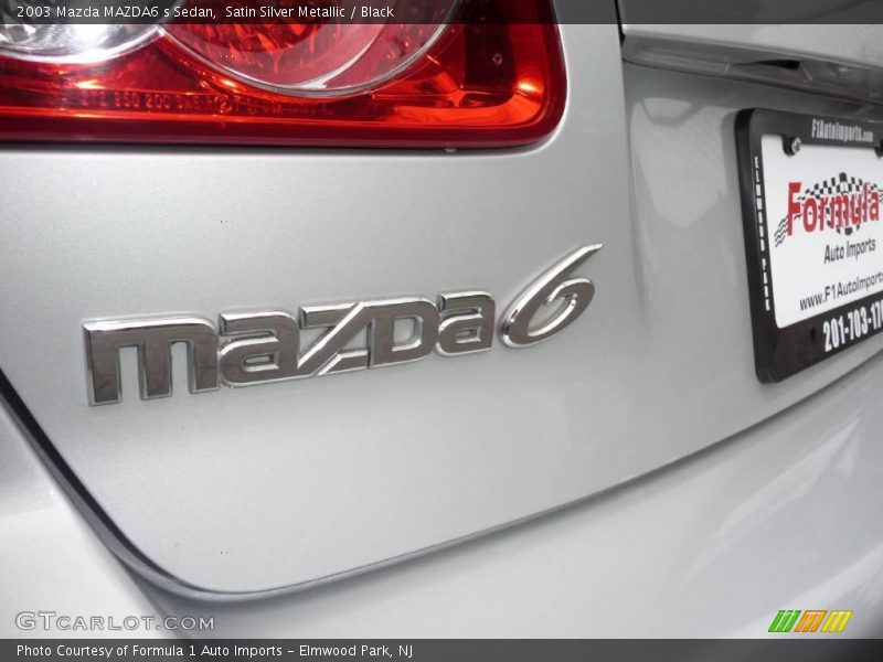 Satin Silver Metallic / Black 2003 Mazda MAZDA6 s Sedan
