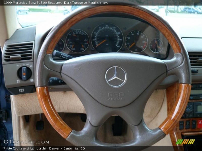 Dark Turquoise Metallic / Java 1999 Mercedes-Benz SL 500 Roadster