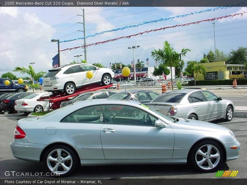 Diamond Silver Metallic / Ash 2005 Mercedes-Benz CLK 320 Coupe