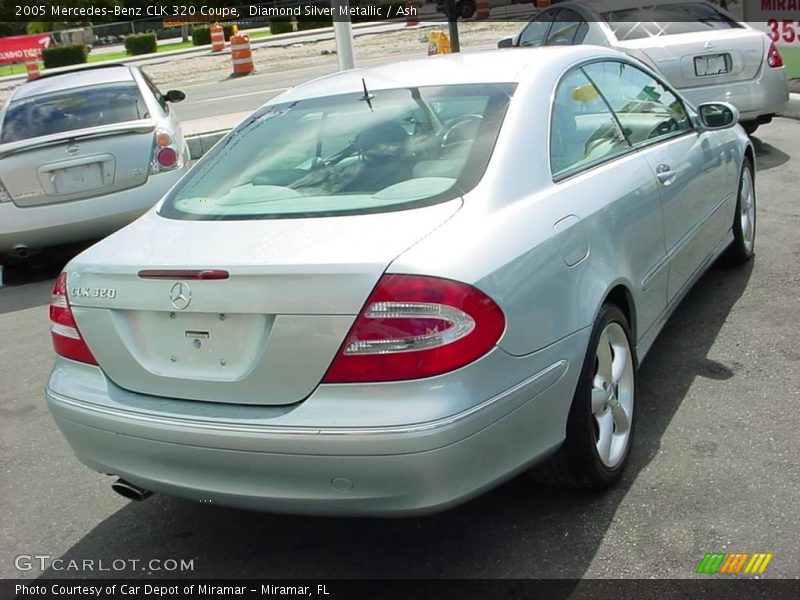 Diamond Silver Metallic / Ash 2005 Mercedes-Benz CLK 320 Coupe
