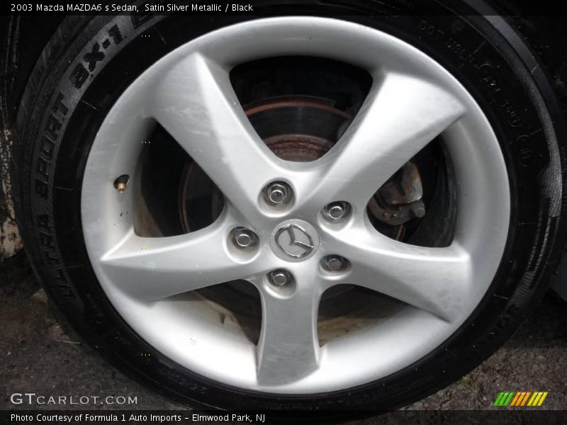 Satin Silver Metallic / Black 2003 Mazda MAZDA6 s Sedan