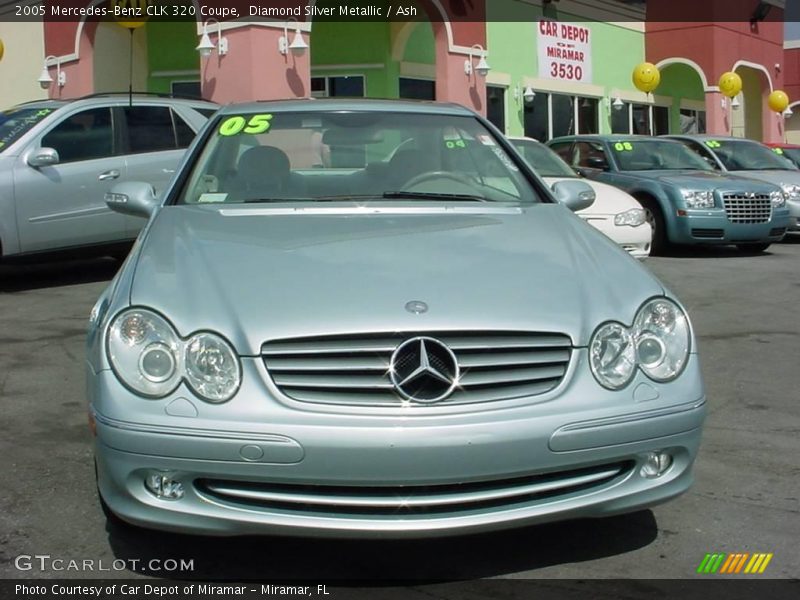 Diamond Silver Metallic / Ash 2005 Mercedes-Benz CLK 320 Coupe