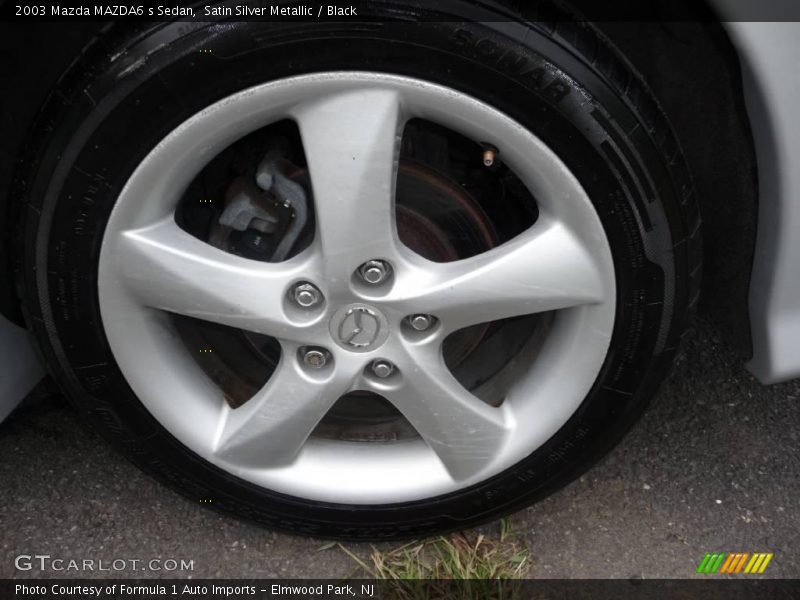 Satin Silver Metallic / Black 2003 Mazda MAZDA6 s Sedan