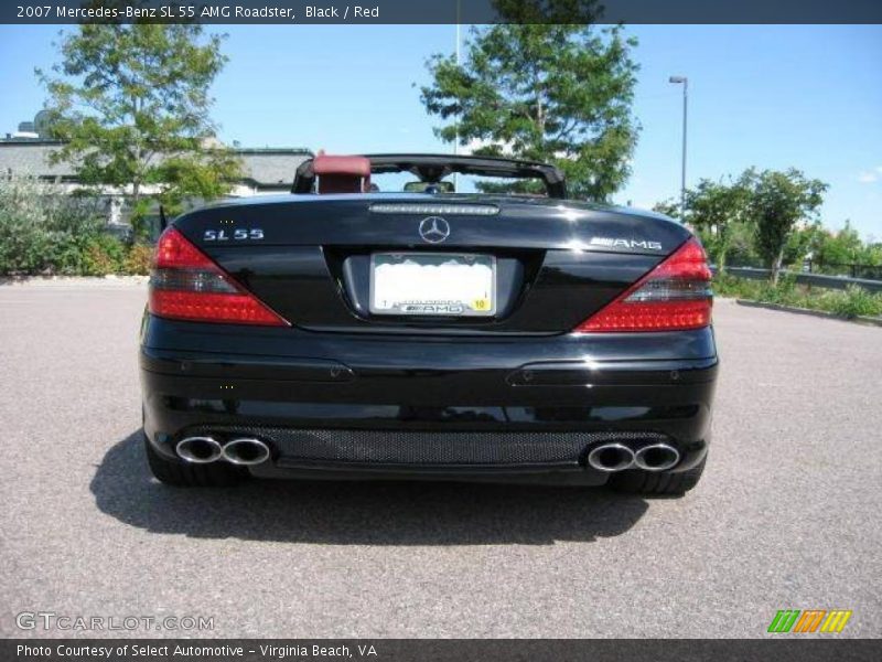 Black / Red 2007 Mercedes-Benz SL 55 AMG Roadster