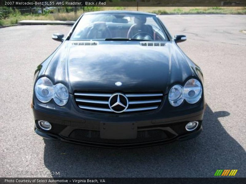 Black / Red 2007 Mercedes-Benz SL 55 AMG Roadster