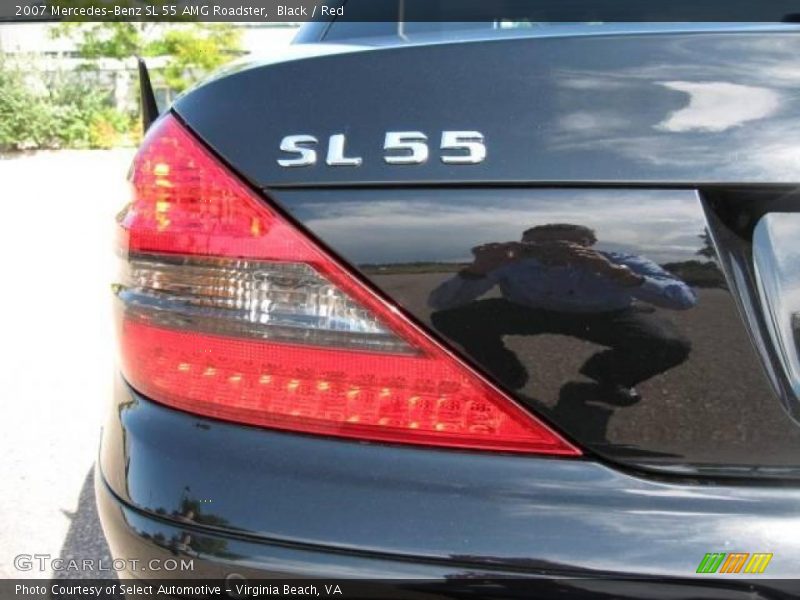 Black / Red 2007 Mercedes-Benz SL 55 AMG Roadster