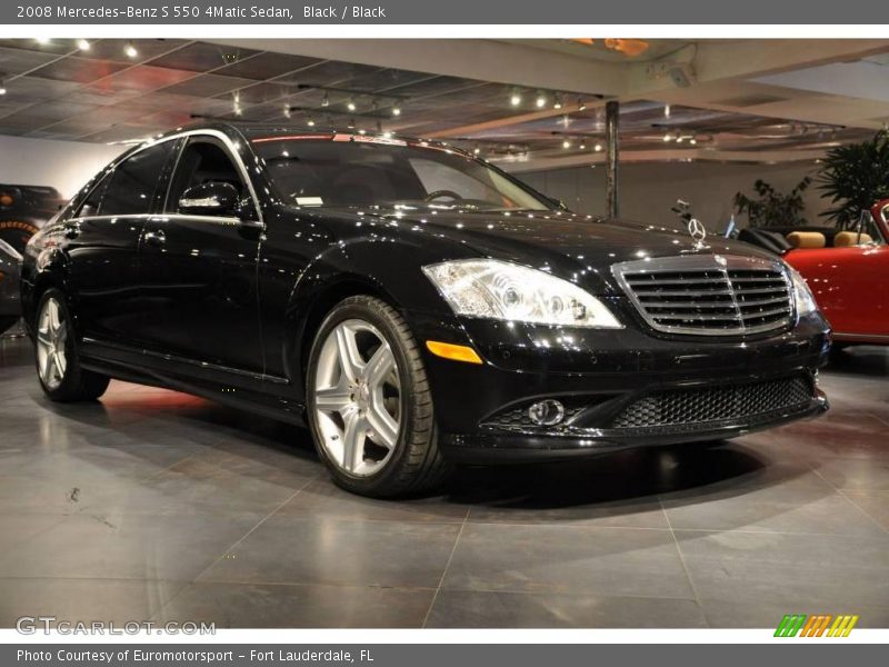 Black / Black 2008 Mercedes-Benz S 550 4Matic Sedan