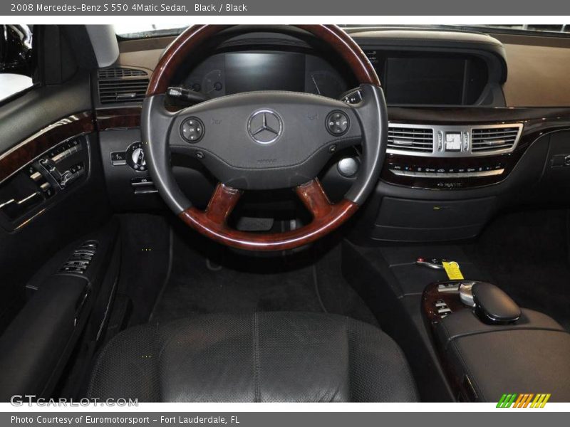Black / Black 2008 Mercedes-Benz S 550 4Matic Sedan