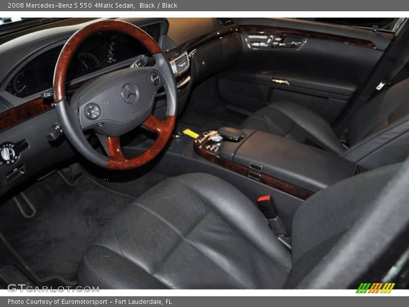 Black / Black 2008 Mercedes-Benz S 550 4Matic Sedan