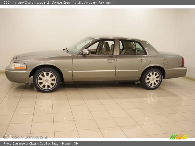 Spruce Green Metallic / Medium Parchment 2004 Mercury Grand Marquis LS
