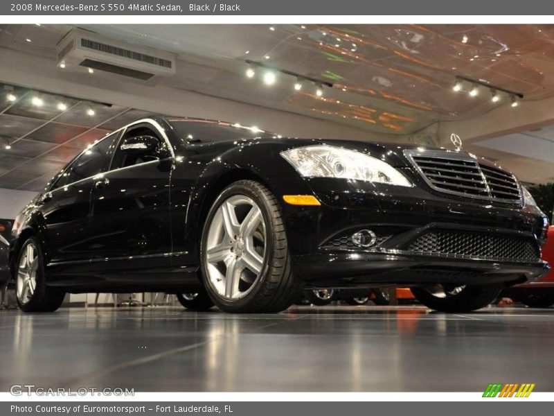 Black / Black 2008 Mercedes-Benz S 550 4Matic Sedan