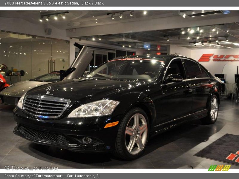 Black / Black 2008 Mercedes-Benz S 550 4Matic Sedan