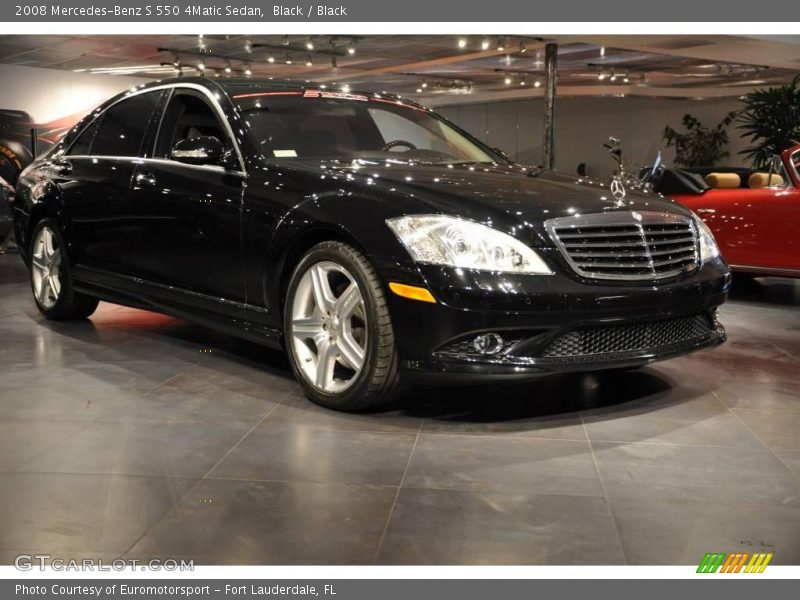 Black / Black 2008 Mercedes-Benz S 550 4Matic Sedan