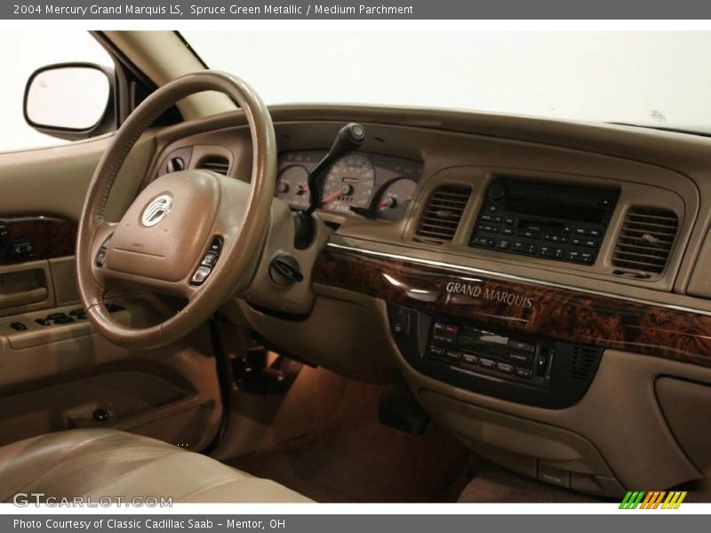 Spruce Green Metallic / Medium Parchment 2004 Mercury Grand Marquis LS