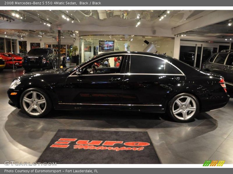 Black / Black 2008 Mercedes-Benz S 550 4Matic Sedan