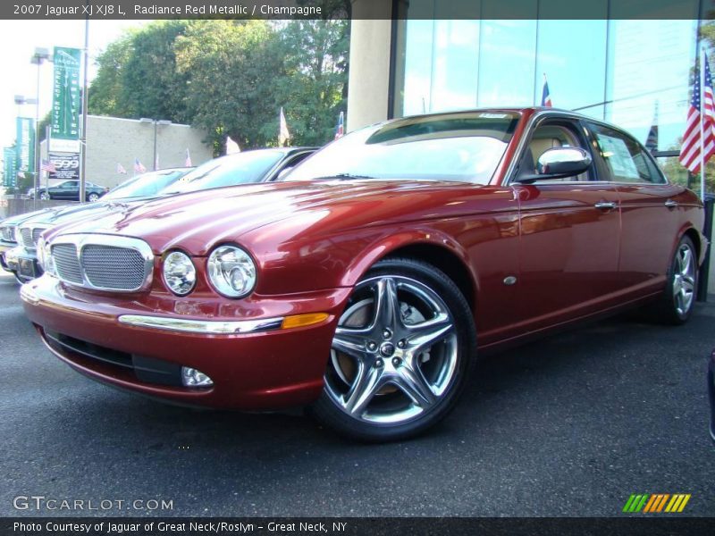 Radiance Red Metallic / Champagne 2007 Jaguar XJ XJ8 L