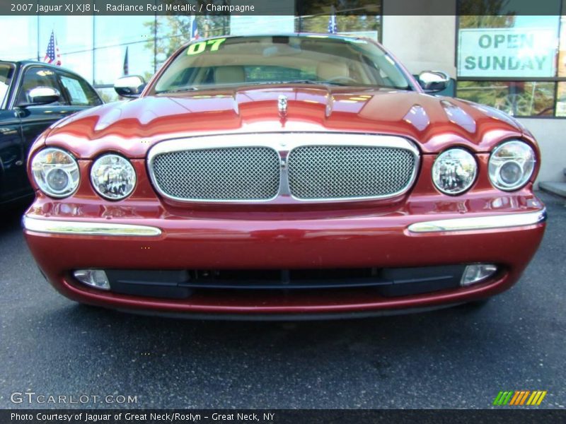 Radiance Red Metallic / Champagne 2007 Jaguar XJ XJ8 L