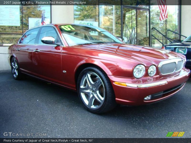 Radiance Red Metallic / Champagne 2007 Jaguar XJ XJ8 L