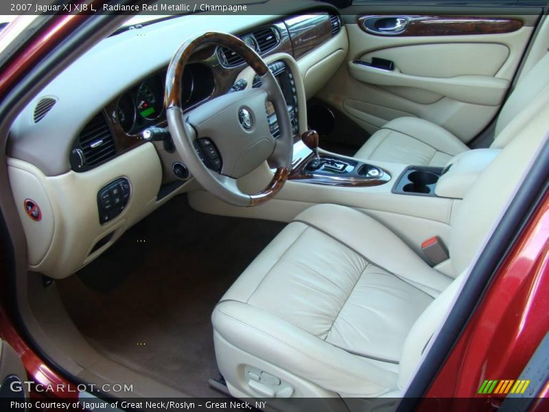 Radiance Red Metallic / Champagne 2007 Jaguar XJ XJ8 L