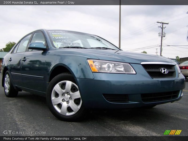 Aquamarine Pearl / Gray 2006 Hyundai Sonata GL