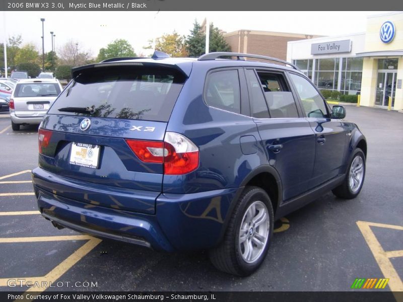 Mystic Blue Metallic / Black 2006 BMW X3 3.0i