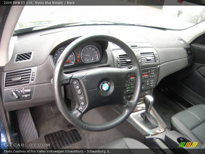 Mystic Blue Metallic / Black 2006 BMW X3 3.0i