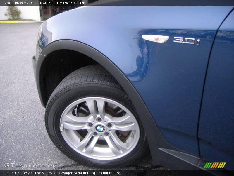 Mystic Blue Metallic / Black 2006 BMW X3 3.0i