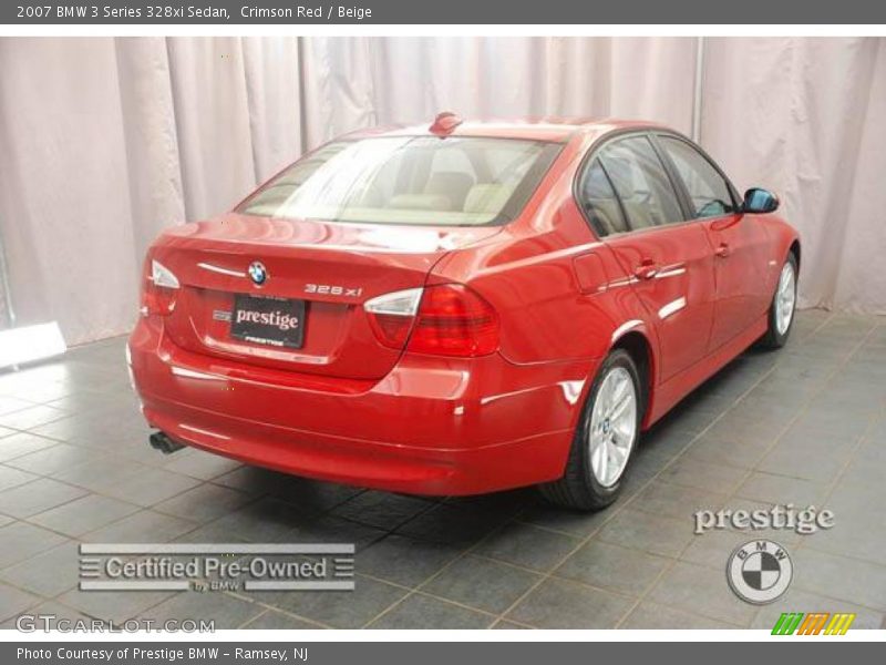 Crimson Red / Beige 2007 BMW 3 Series 328xi Sedan