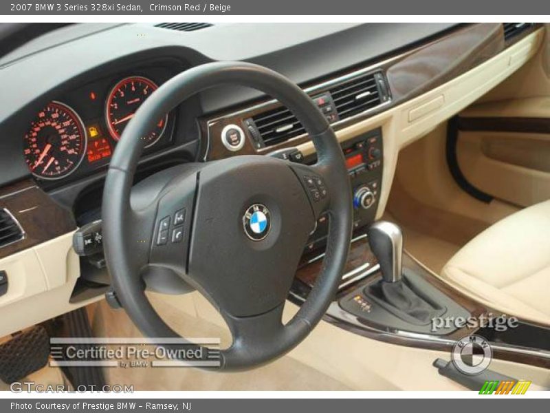 Crimson Red / Beige 2007 BMW 3 Series 328xi Sedan