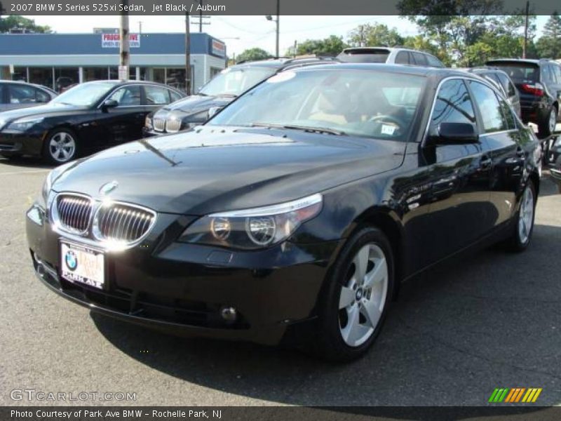 Jet Black / Auburn 2007 BMW 5 Series 525xi Sedan