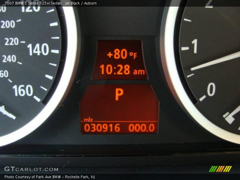 Jet Black / Auburn 2007 BMW 5 Series 525xi Sedan