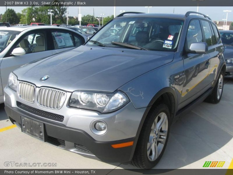 Silver Grey Metallic / Black 2007 BMW X3 3.0si