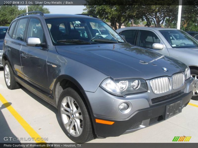 Silver Grey Metallic / Black 2007 BMW X3 3.0si