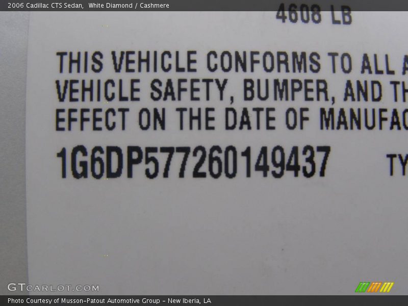 White Diamond / Cashmere 2006 Cadillac CTS Sedan