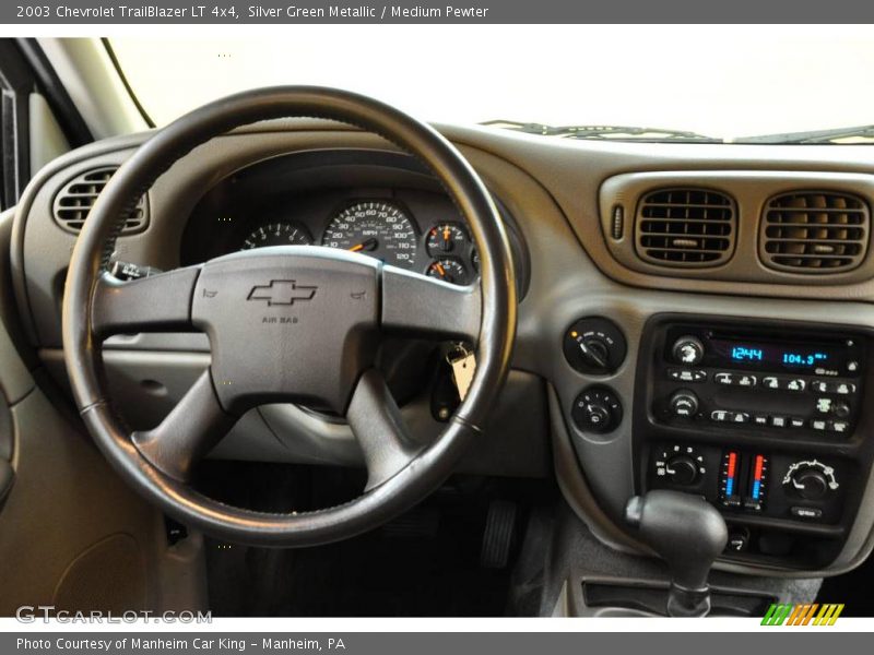 Silver Green Metallic / Medium Pewter 2003 Chevrolet TrailBlazer LT 4x4
