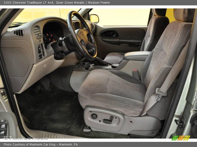 Silver Green Metallic / Medium Pewter 2003 Chevrolet TrailBlazer LT 4x4