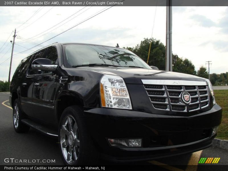 Black Raven / Cocoa/Light Cashmere 2007 Cadillac Escalade ESV AWD
