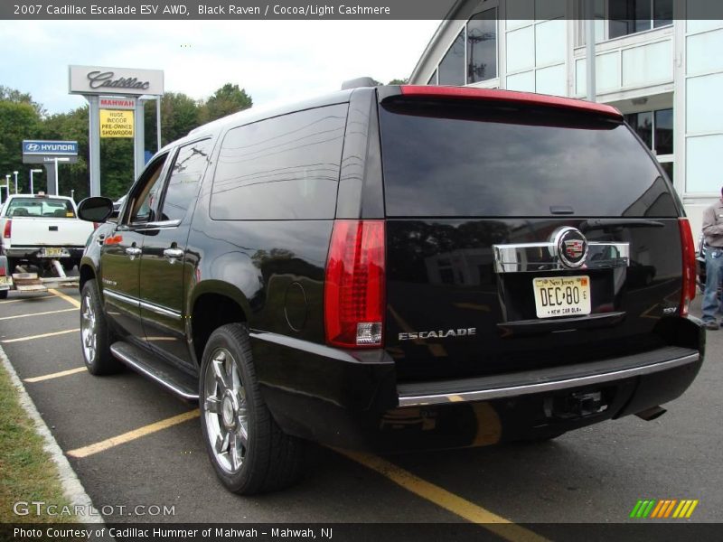 Black Raven / Cocoa/Light Cashmere 2007 Cadillac Escalade ESV AWD