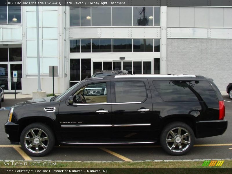 Black Raven / Cocoa/Light Cashmere 2007 Cadillac Escalade ESV AWD