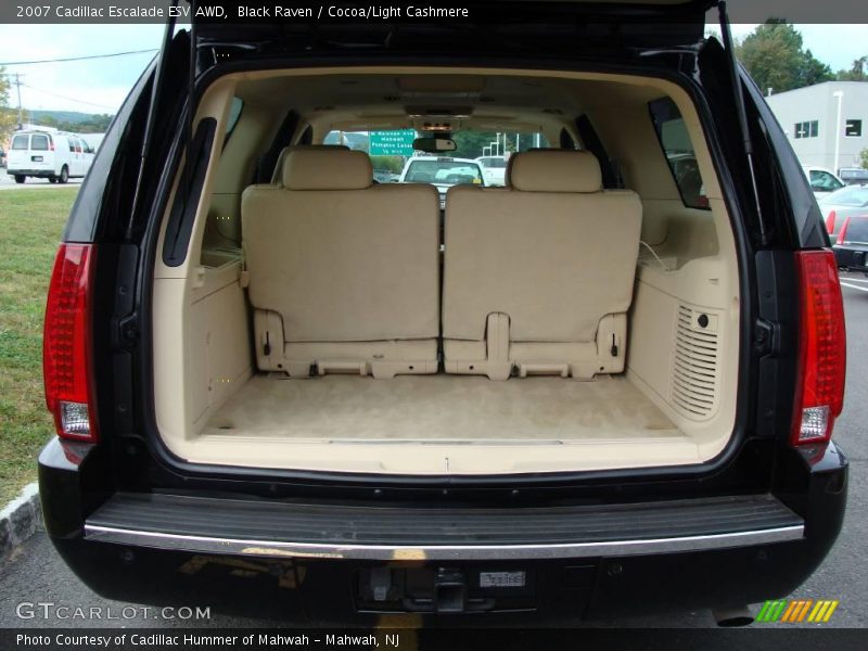 Black Raven / Cocoa/Light Cashmere 2007 Cadillac Escalade ESV AWD
