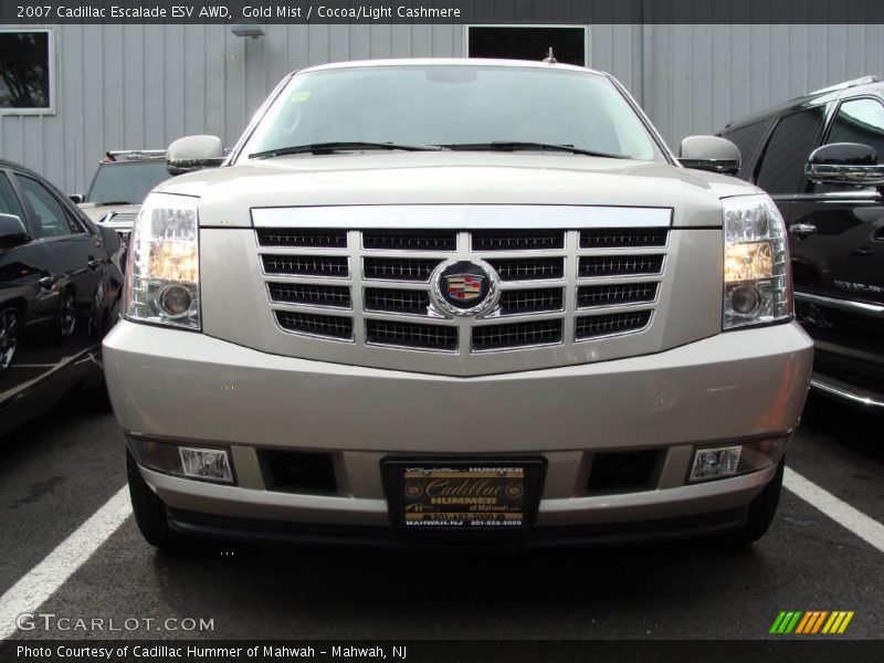 Gold Mist / Cocoa/Light Cashmere 2007 Cadillac Escalade ESV AWD