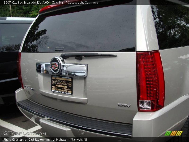 Gold Mist / Cocoa/Light Cashmere 2007 Cadillac Escalade ESV AWD