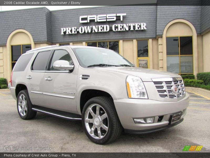 Quicksilver / Ebony 2008 Cadillac Escalade AWD