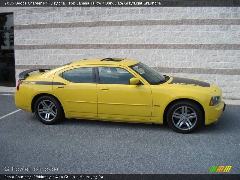 Top Banana Yellow / Dark Slate Gray/Light Graystone 2006 Dodge Charger R/T Daytona