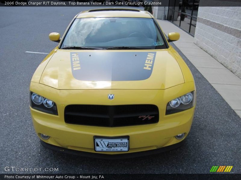 Top Banana Yellow / Dark Slate Gray/Light Graystone 2006 Dodge Charger R/T Daytona