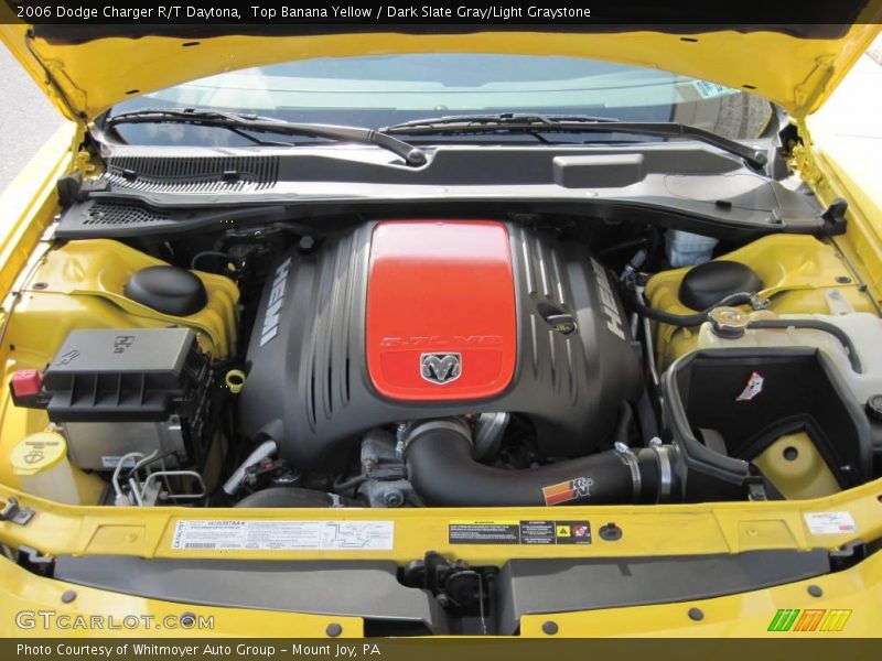 Top Banana Yellow / Dark Slate Gray/Light Graystone 2006 Dodge Charger R/T Daytona